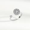 New Rotating Ring Relieves Anxiety Flower Ring Set Decompression Zircon Ring