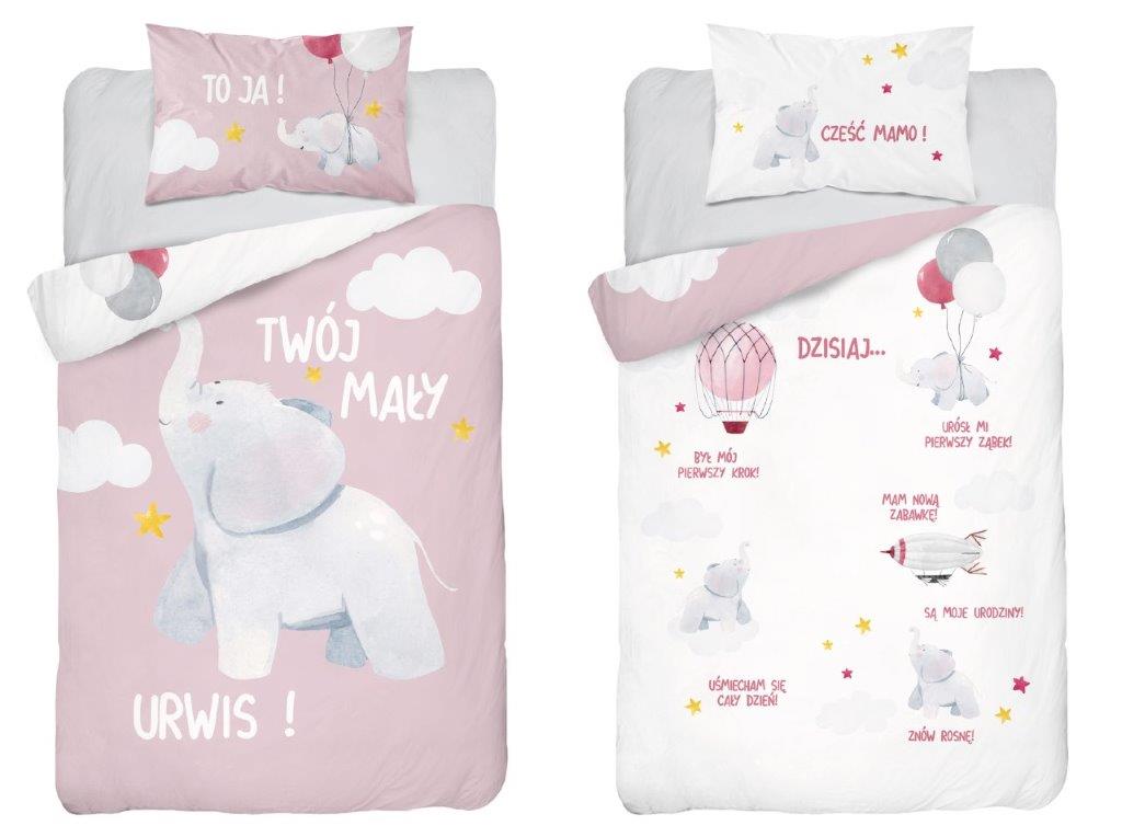 Bamboo cot bedding elephant 100x135 detexpol