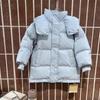 Children's Down Jacket Medium and Long Girls and Boys Thickened Warm Medium and Older Children's Jacket -cm