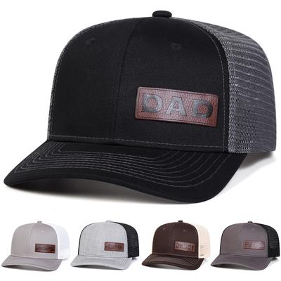Unisex Dad Letter Leather Label Baseball Net Caps Spring Summer Outdoor Adjustable Casual Hats Sunscreen Hat Sports Cap