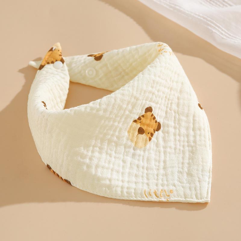 6-Layer Cotton Gauze Petal Baby Bib - 360° Newborn Anti-Spit-Up Towel for Summer