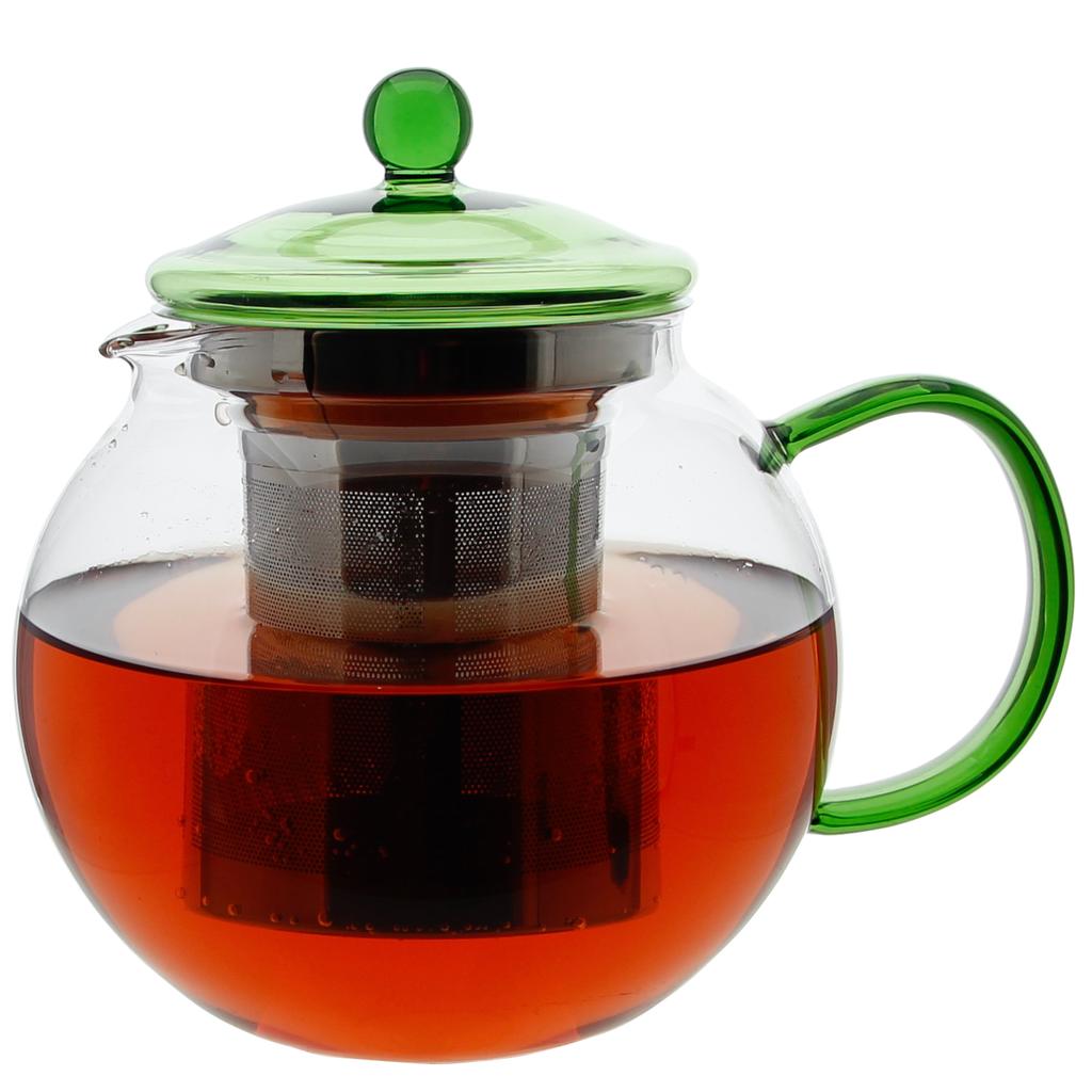 GLASS JUG TEA INFuser with Filter 1.2L HOT COFFEE JUG