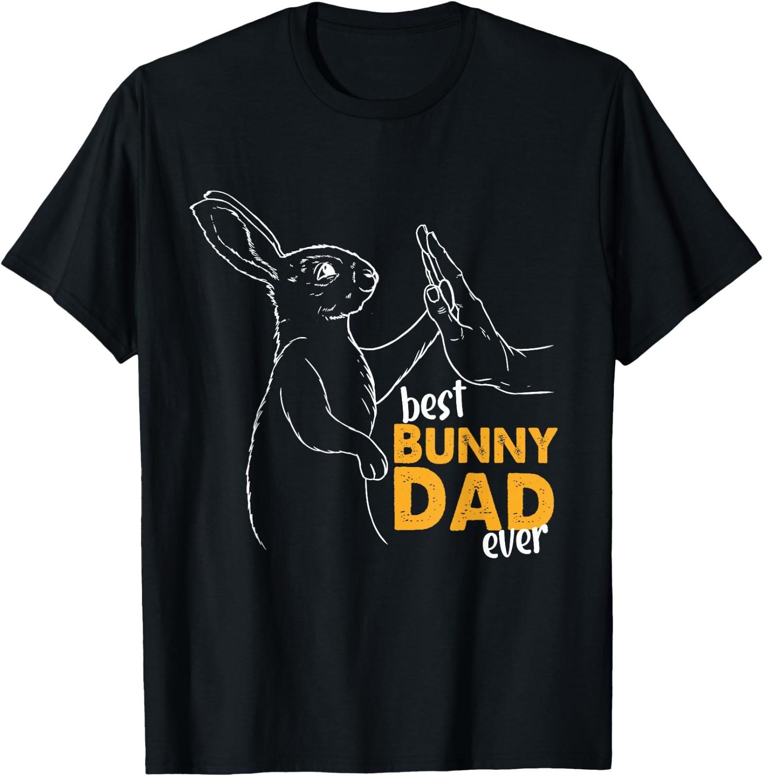 Best Bunny Dad Ever Rabbit Daddy Bunny Father Mens Bunny T-Shirt XXL