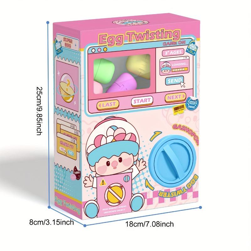 Claw Machine for Kids Child Fun Egg Twisting Machine Toys Capsule Surprise Gift Christmas Doll Machine Toy OPTIONAL Egg Refill