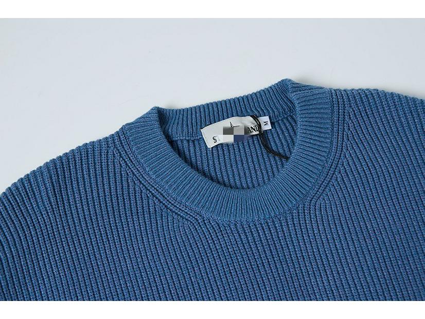 Unisex Autumn/Winter Round Neck High-Quality Knit Pullover Sweater