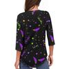 Womens T Shirts 3/4 Sleeve Shirts Solid Color Pullover Summer Spring Tops Blouses