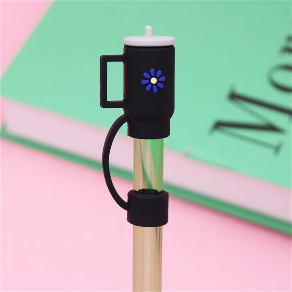 Straw Fashion Dust Straight Pipe Multiple Colors Available Household Cute Soft Rubber Simple 7-8mm Straw Suitable For Use