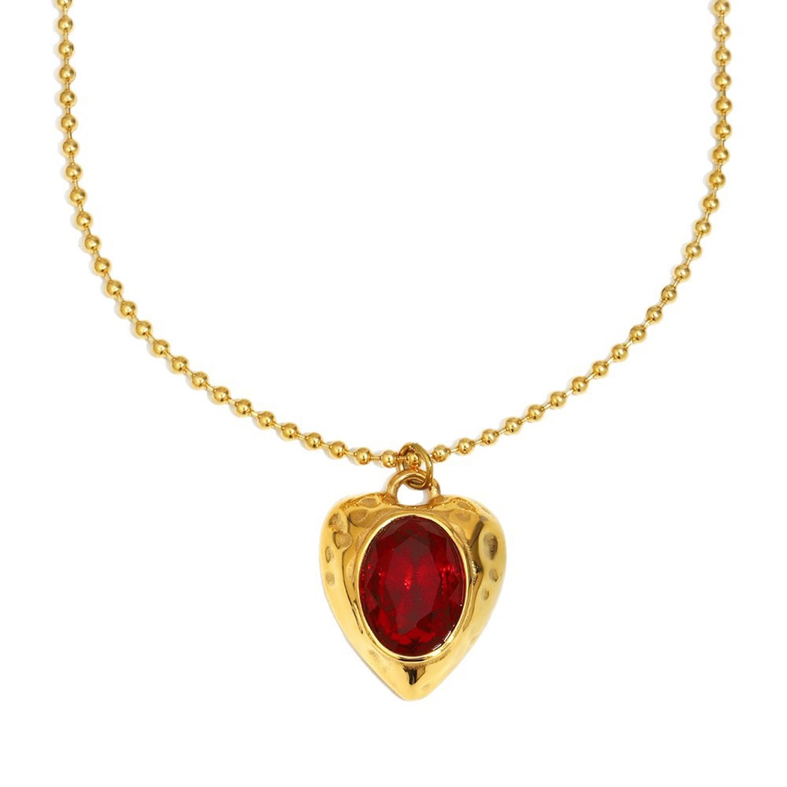 

Vibranting Color Changing Heart Pendant Necklace Handmade Drip Oil Technique Stainless Steel Chain for Sensitive Skin Fashionistas 1