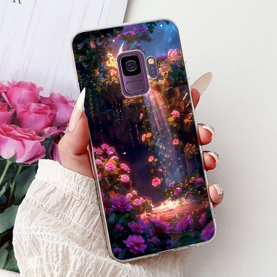 

Для Samsung Galaxy S9+ S9 Plus Чехол SM-G965F Милое Сердечко Клубника Мягкий Силиконовый Чехол на Samsung S9 S 9 SM-G960F TPU Coque Samsung S9