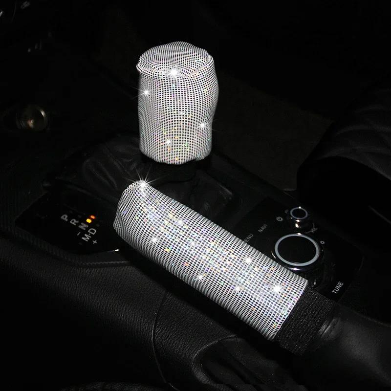Car Universal 37/38cm Steering Wheel Cover Elastic Handle Cover Colorful Bronzing Diamond BlingBling Steering Wheel Accessories