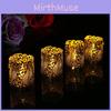 Charming 12 Count Led Electronic Candles With Intricate Pvc Laser Cut Design For Home Decor