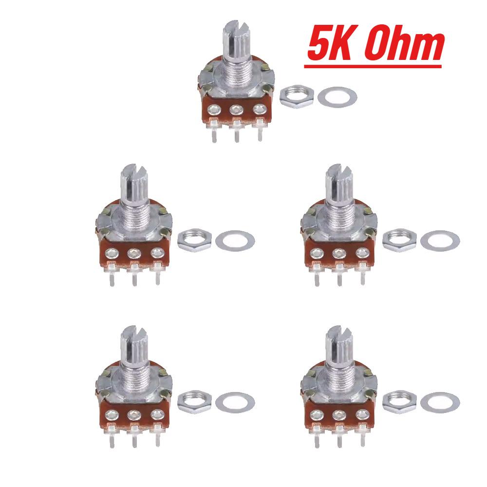 15mm 3pin WH148 Linear Taper Rotary Potentiometer Resistor 1K 2K 5K 10K 20K 50K 100K 250K 1M Ohm Kit With Nuts And Washers