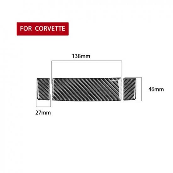 For Chevrolet Corvette C6 Carbon Fiber Interior Central Storage Box Cover Trim