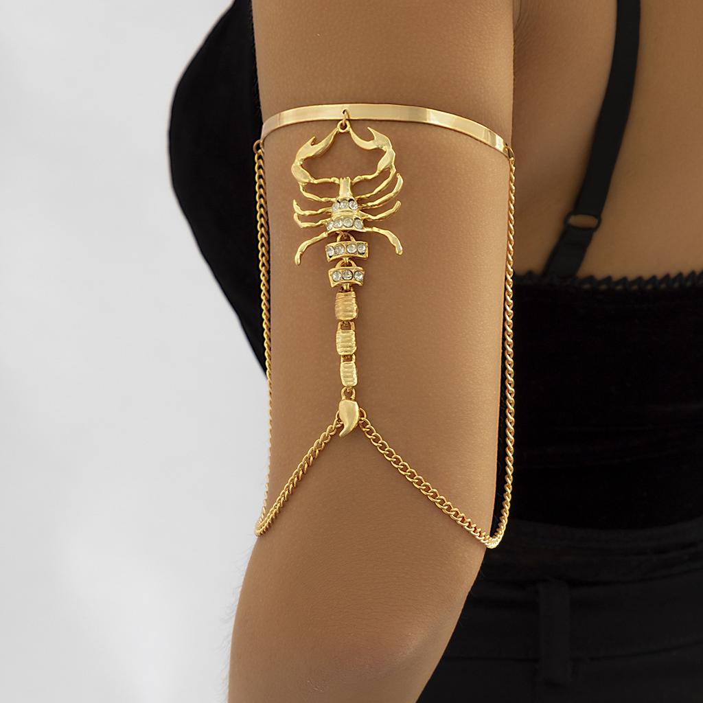 Módní Tassel Charm Náramky s řetízkem pro ženy Scorpion Náramek Náramek Náramek Body Náramek Punkové šperky