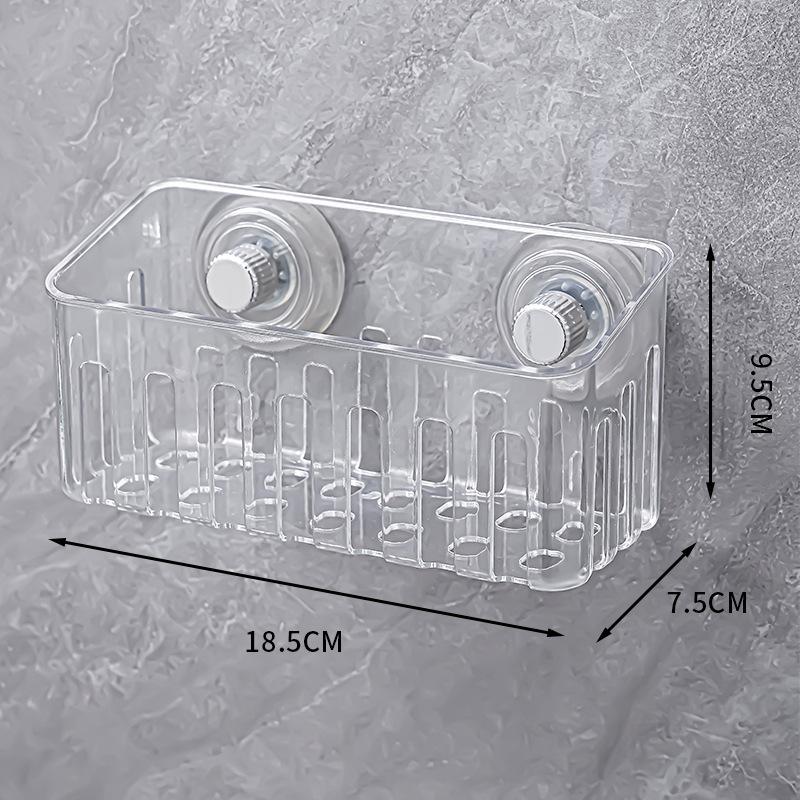 

Suction Cup Sink Rack Faucet Drain Rack Multifunctional Basket Kitchen Sponge Rack Punch-free Wall Mount