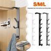 Adjustable Coat Hook Traceless Door Hooks Door Hanger Hooks  for Clothes Bag Caps Purse