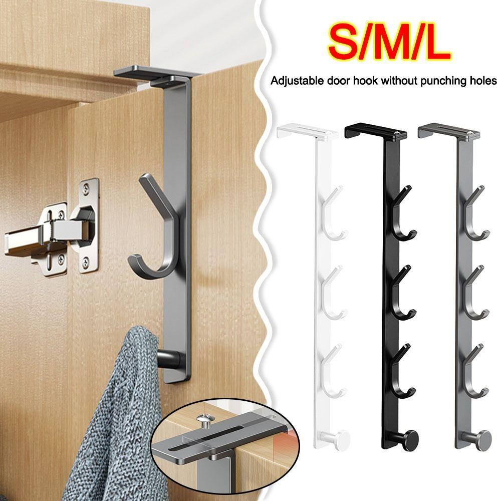 Adjustable Coat Hook Traceless Door Hooks Door Hanger Hooks  for Clothes Bag Caps Purse