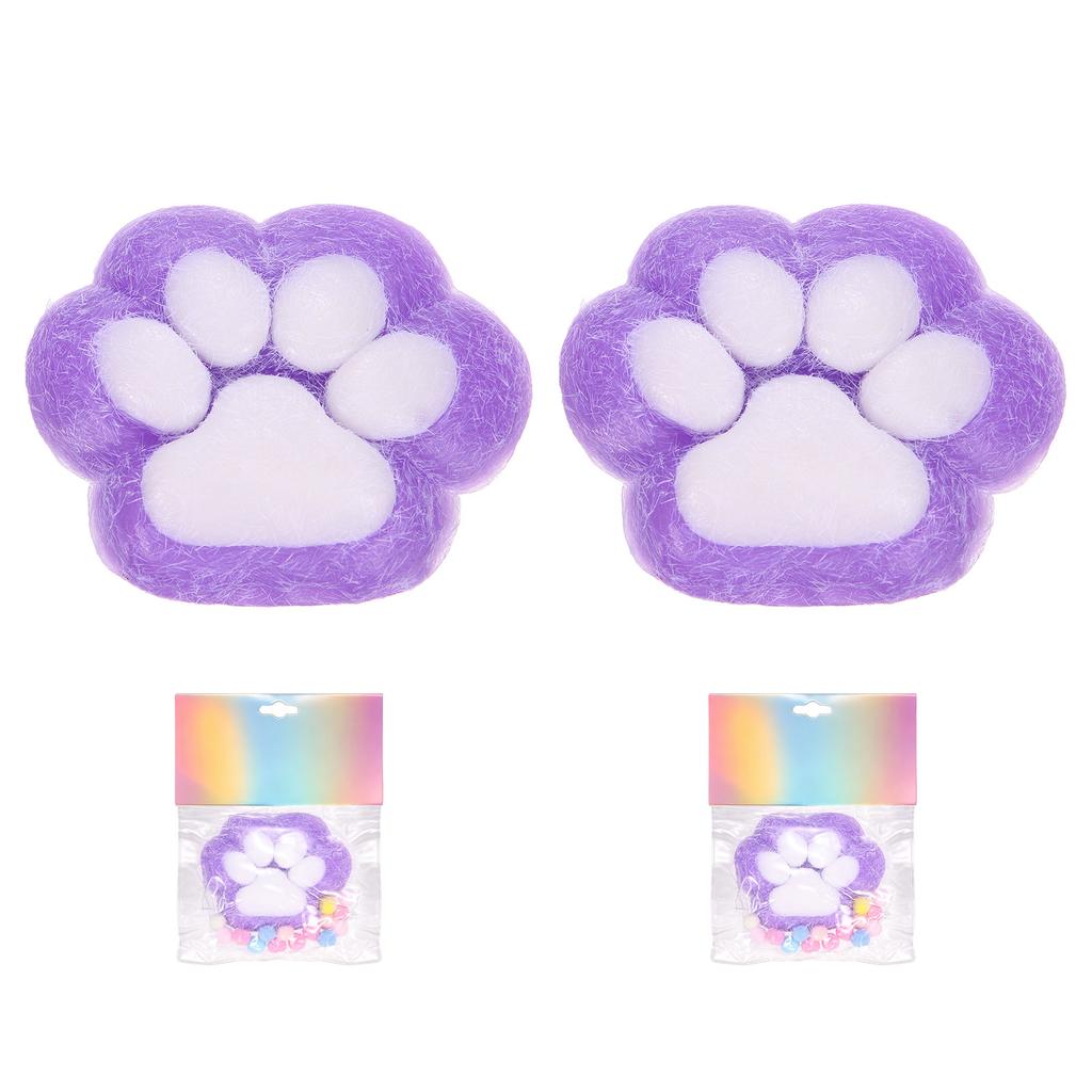 1/2Pcs 3" Cat Paw Squeeze Toy Cute Cat Paw Sensory Toy Soft Funny Fidget Toy Perfect For Stress Relieving Party Favors Gifts