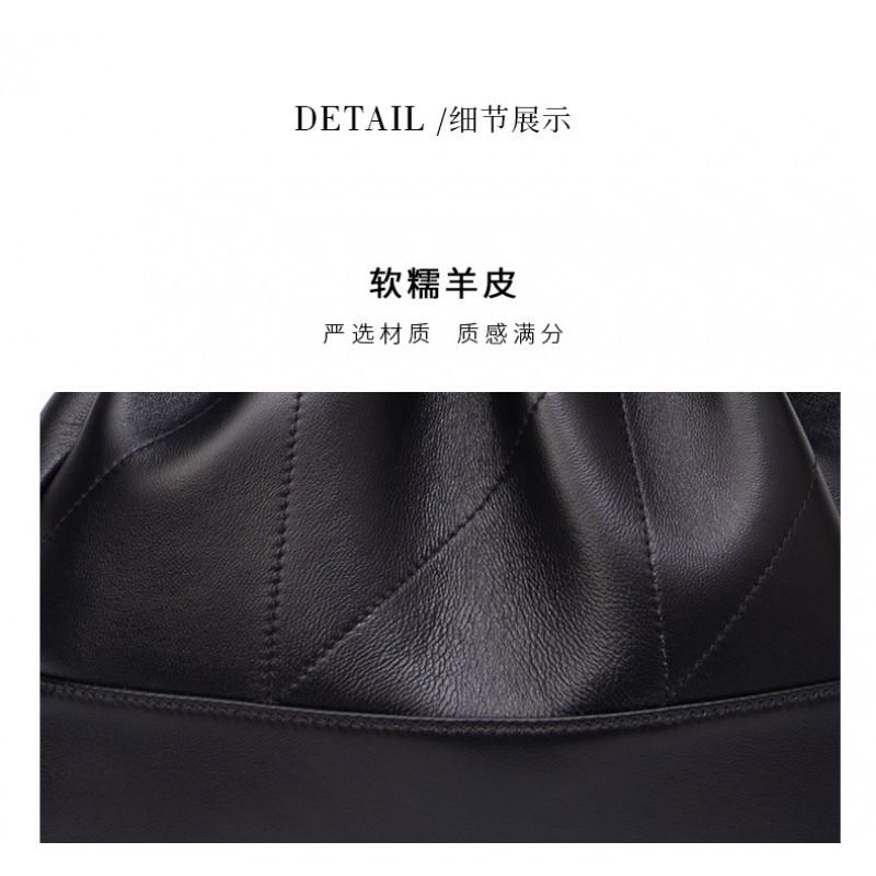 Blessing Bag Bucket Tote Large-capacity Handbag 2025 New Sheepskin Shoulder High-quality Diamond-grid Underarm