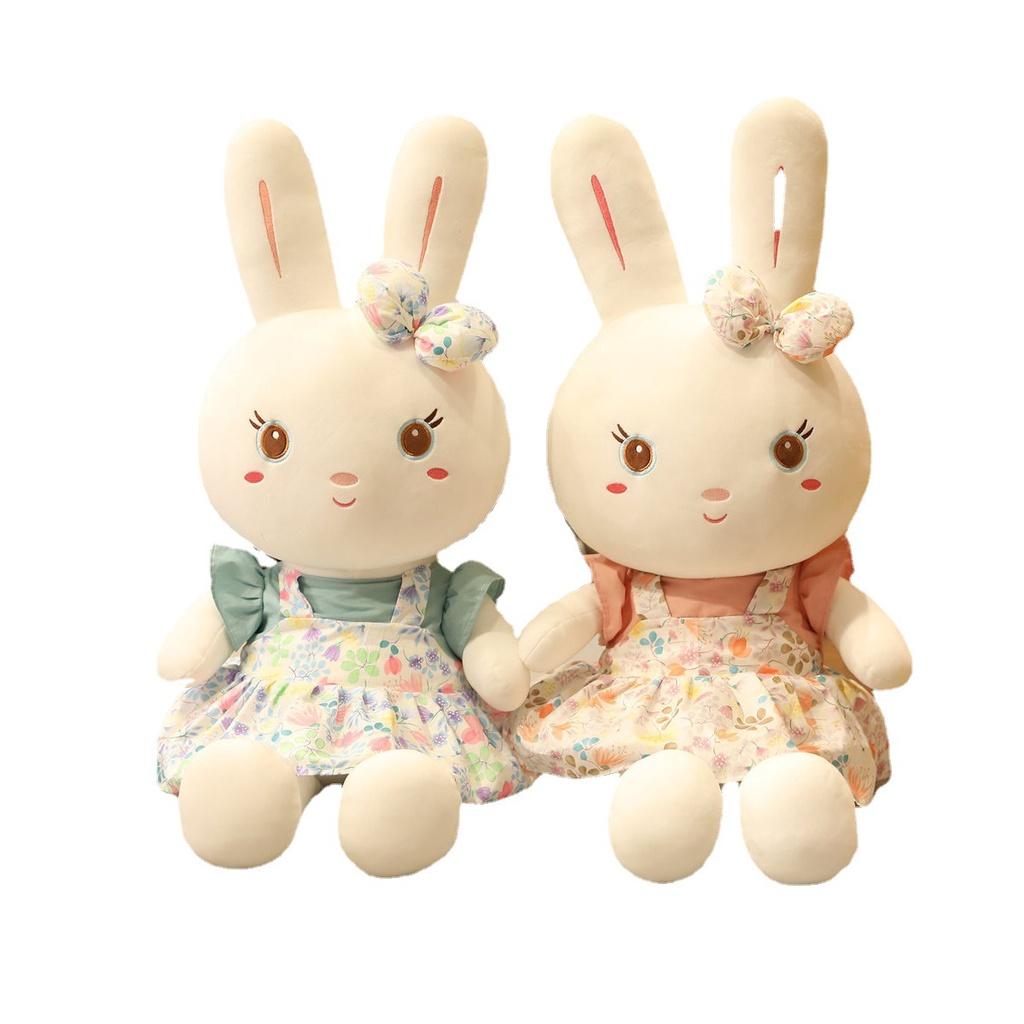 Cute Bunny Plush Toy Tianyuan Flower Cloth Dress Rabbit Princess