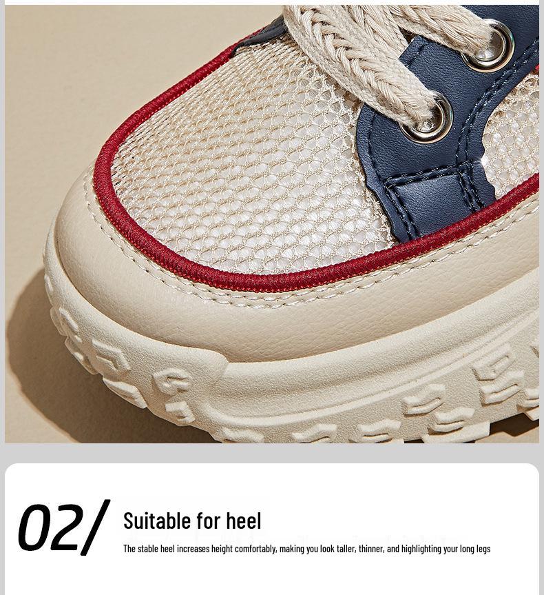 2025 Summer Women's White Canvas Height-Increasing Casual Shoes - Korean Style (HB6808-2)