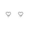 925 Sterling Silver Heart Zircon Simple Versatile Temperament Stud Earring Gift for Women Girls Party Fine Jewelry