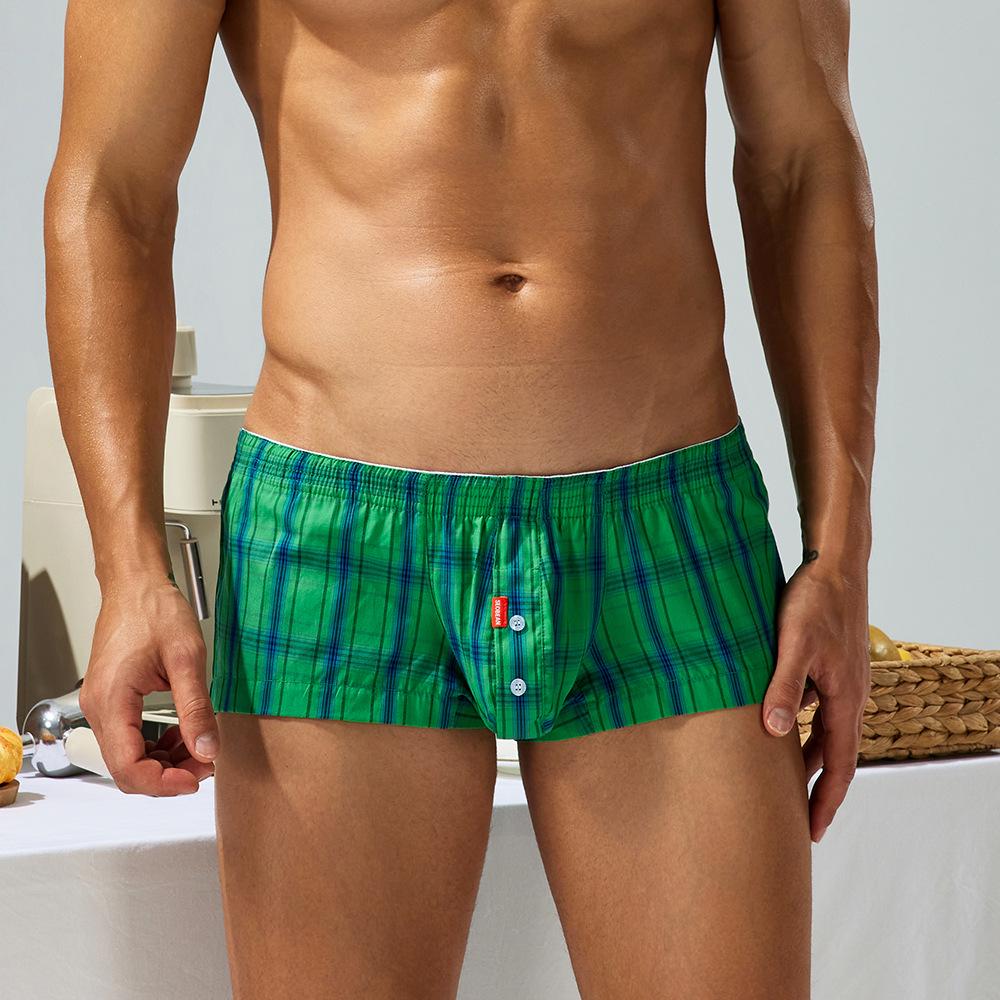 SEOBEAN Hipin Bărbați Carouri Geantă Mare Modă Chiloți Boxer - Pantaloni Confortabili Stil European și American