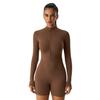 Damen Cross-Border Langarm Reißverschluss Bodysuit, Sexy Po-Hebender Fitness Jumpsuit, Sportbekleidung & Yoga Wear - DLT003