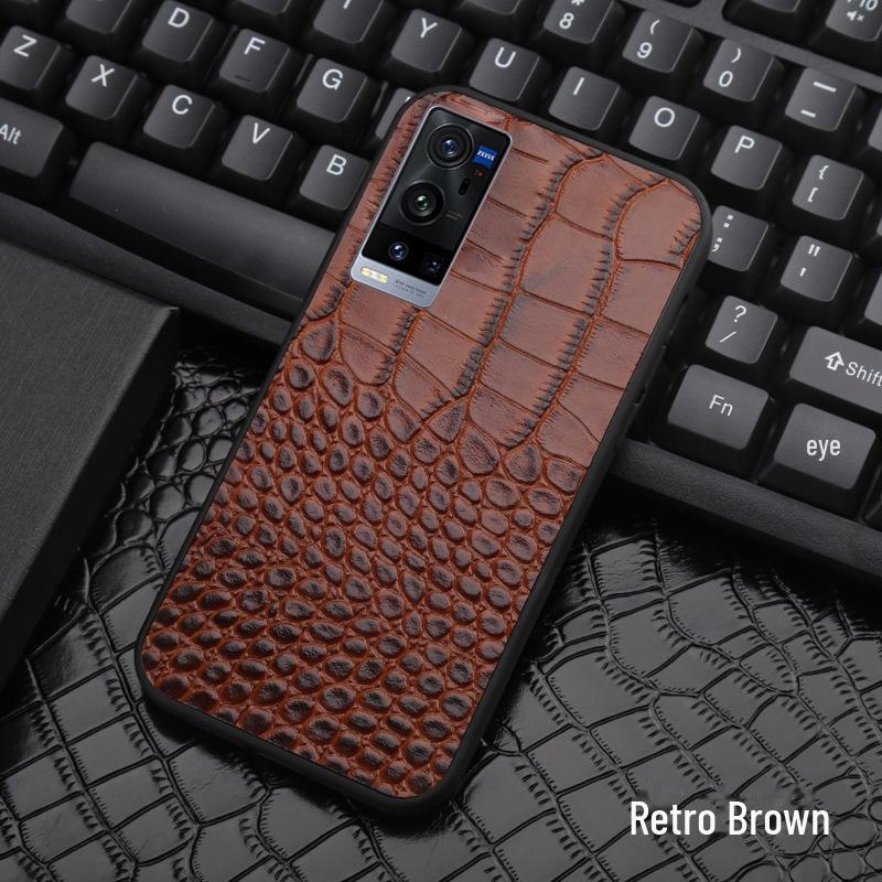 Genuine Leather Full Cover Case for Vivo X90, X80 Pro, X60, and X60 Pro