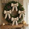 Festive Home Decor Accessories Christmas Bows for Wreath, Merry Craft Bow Ornaments, Winter Tree Holiday Hanging Ornaments Decoration Tree,