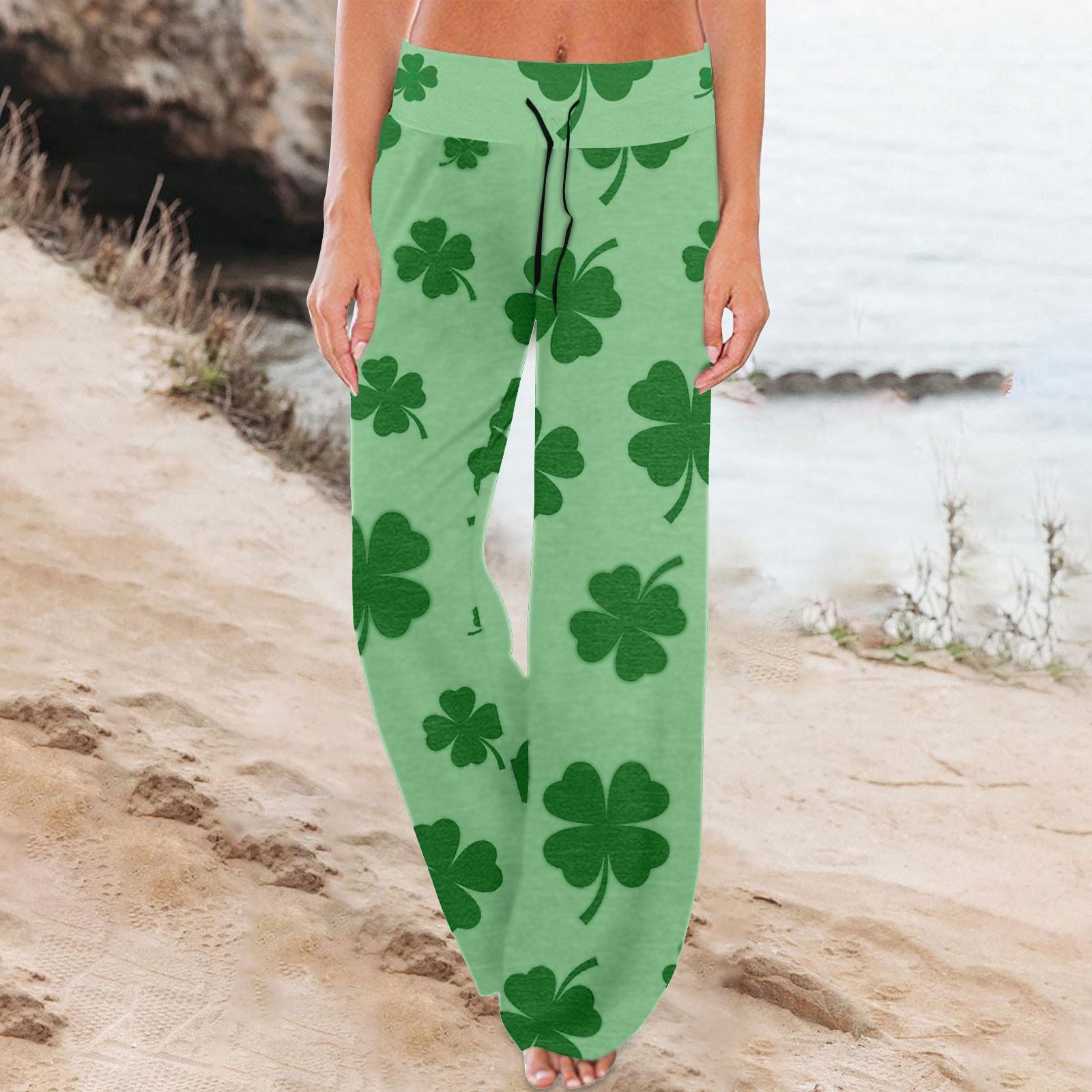 

Жіночі комфортні піжамні штани St. Широкі брюки зі шнурком Patrick s Print XL