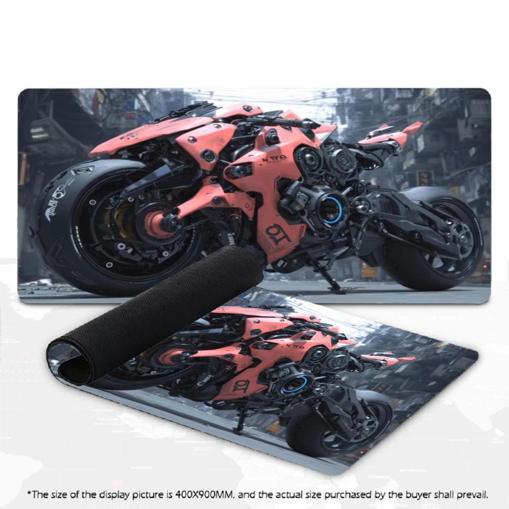 Cyberpunk Racing XXL Gaming Mouse Pad Deskmat Non-Slip Rubber Keyboard Table Mat Modified Motorcycle Pc Gaming Desk Mats Gamer