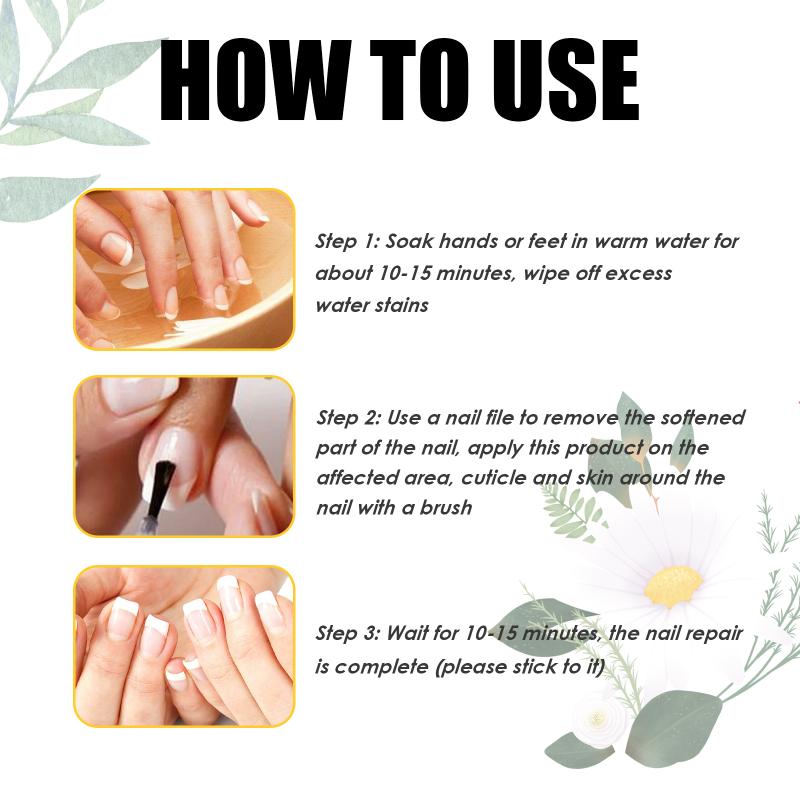 Nail Repair Essence Liquido Mani e Piedi Unghie Grigie Unghie Morbide Ingiallimento Unghie Spesse Lucide Pulizia Unghie Riparazione