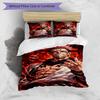 3pcs Duvet Cover Set (1*Duvet Cover + 2*Pillowcase, Without Core), Jujutsu Kaisen Print Bedding Set, Bedroom Decor, All‑Season, Birthday Gift