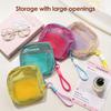 Cosmetic Storage Bag Breathable Mesh Design Compact Organizer with Lanyard Portable Bag for Toiletries Makeup