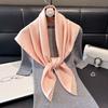 Summer Solid Color Tencel Cotton Ginkgo Biloba Scarf Women'S Beach Sunscreen Yarn Shawl Versatile Silk Scarf Women