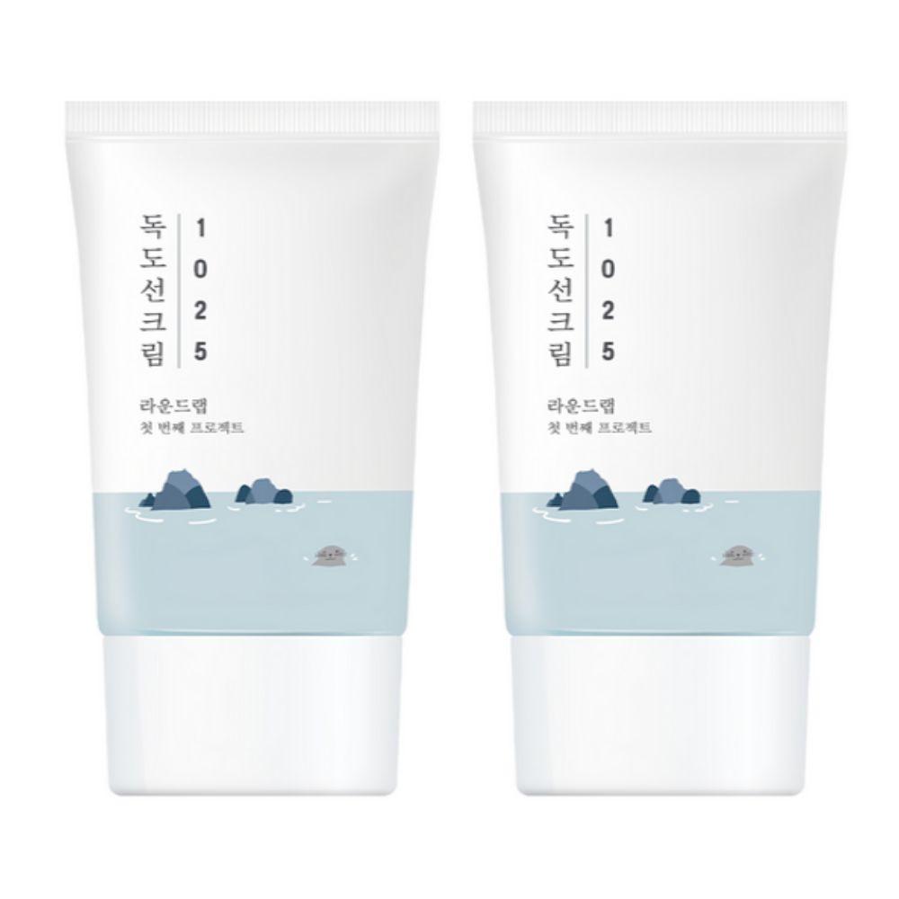 Round Lab 1025 Dokdo Sunscreen SPF50+ PA++++ Hydrating UV Protection Cream 50ml x2