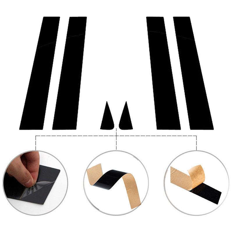 Adesivi Pilastro B C Neri, Facili da Installare, Rivestimento Finestrino in PC, Antigraffio, Parti per Styling Esterno Adatte per Dodge Durango 2011-2024