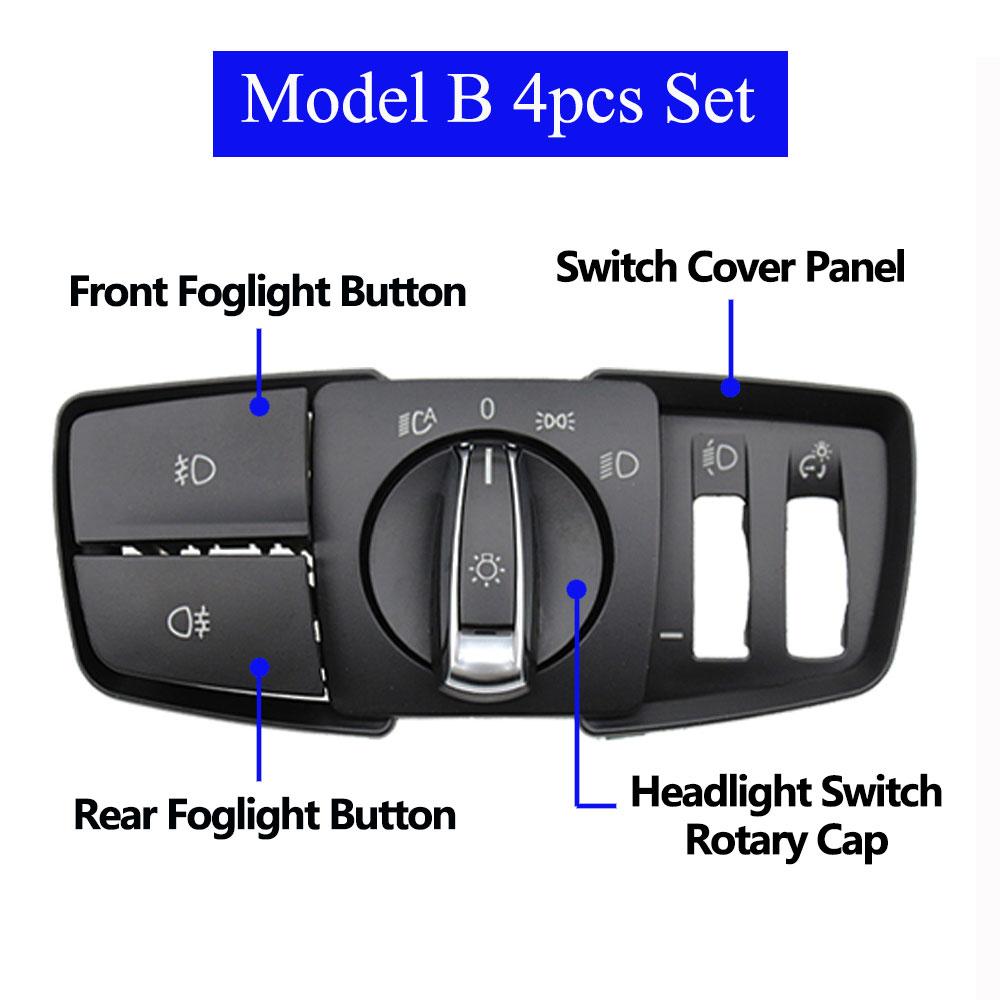 LHD RHD HeadLamp Rotary Foglight Cap Button Headlight Switch Cover Panel For BMW 1 2 3 4 X1 X2 Series F20 F45 F30 F31 F48