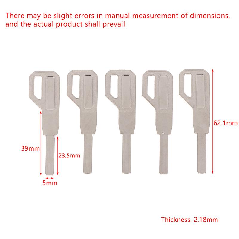 

5 шт. Цилиндр замка Двусторонний Плоская панель Навесной замок Заготовки ключей Слесарные принадлежности Ключи Аксессуары