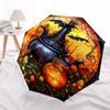 Halloween Witch's Cauldron Stained Window DecalUmbrella, Portable 3-Fold Compact Umbrella,Christmas Gift ES457