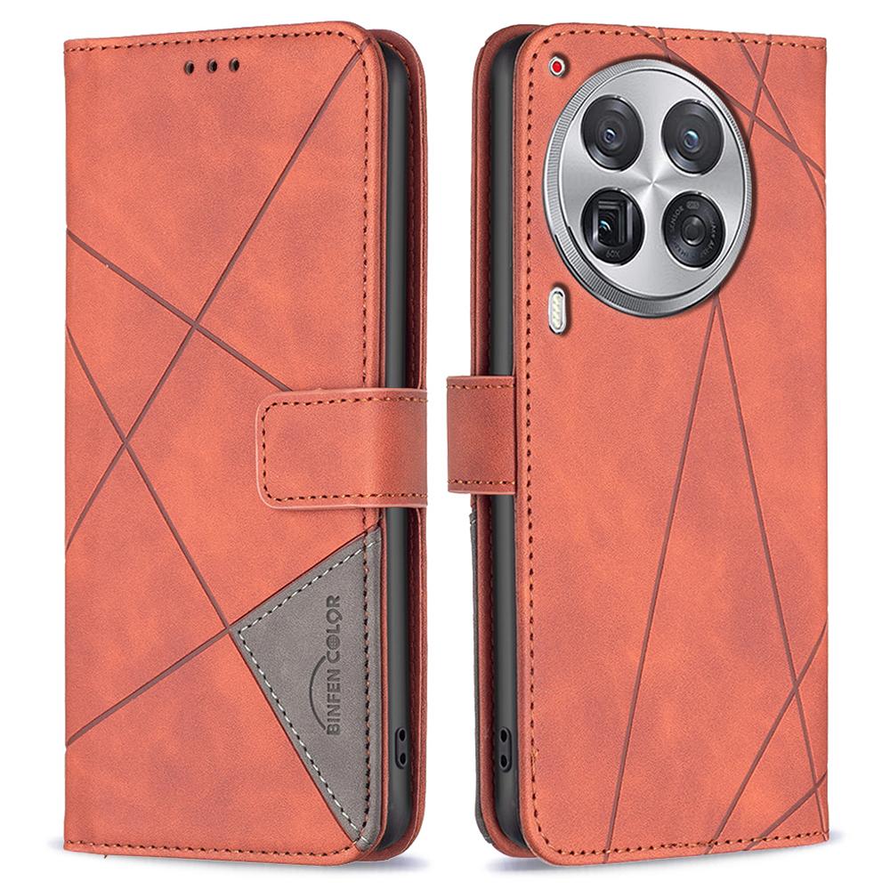 BINFEN COLOR For TECNO Camon 30 Premier 5G Phone Cases Wallet Stand Geometry Imprinted Leather Cover