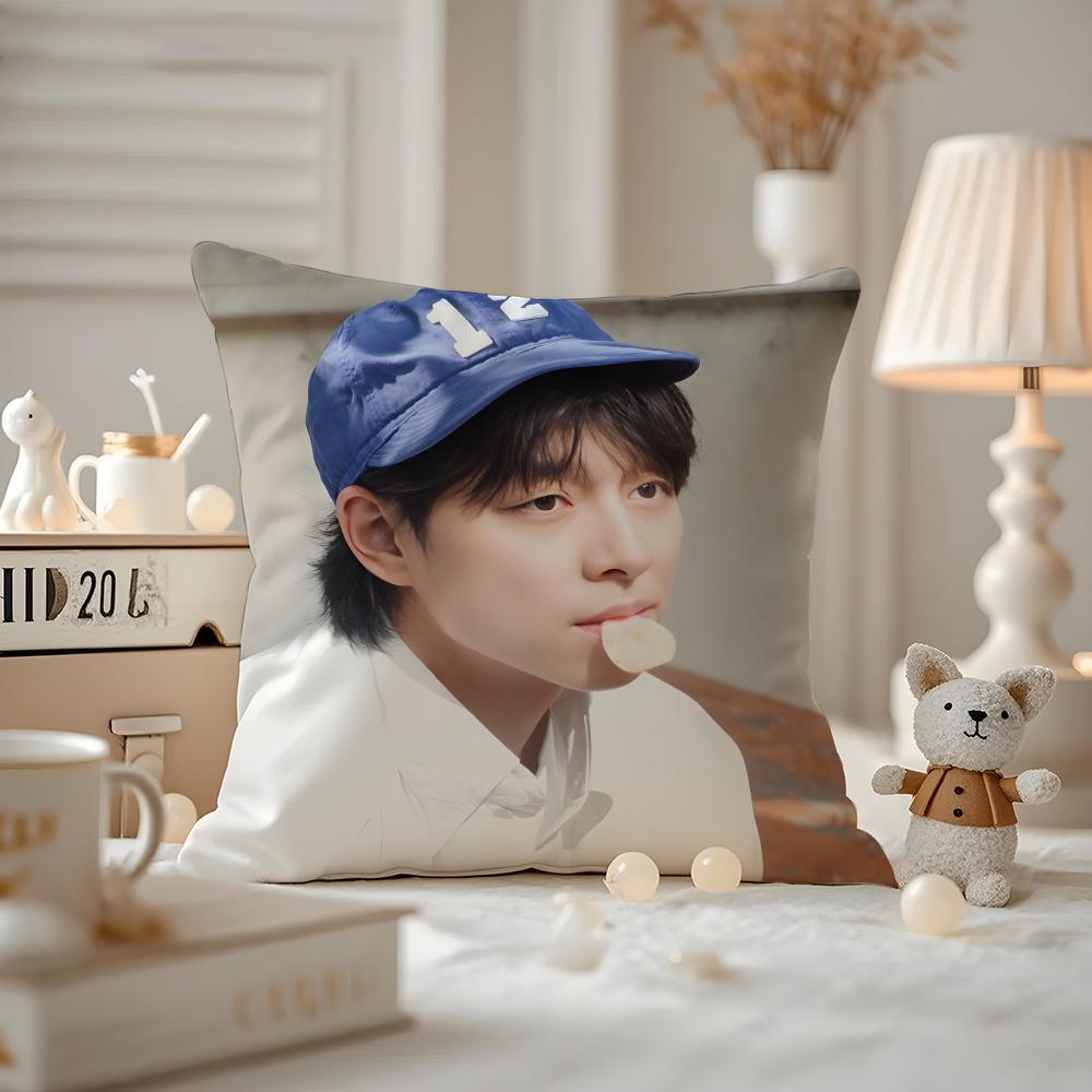 Actor Gong Yoo Cushion Cover Pattern Printed Pillowcase For Living Room Sofa Cushion Cover & Bedroom Decor
