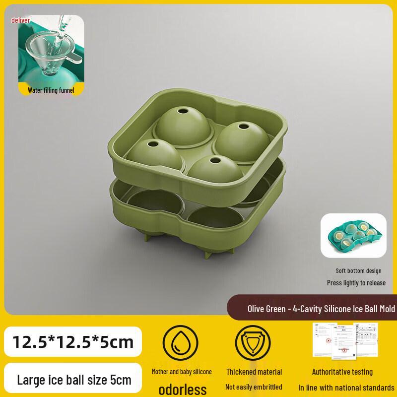 Food-Grade Silicone Large Sphere Ice Mold