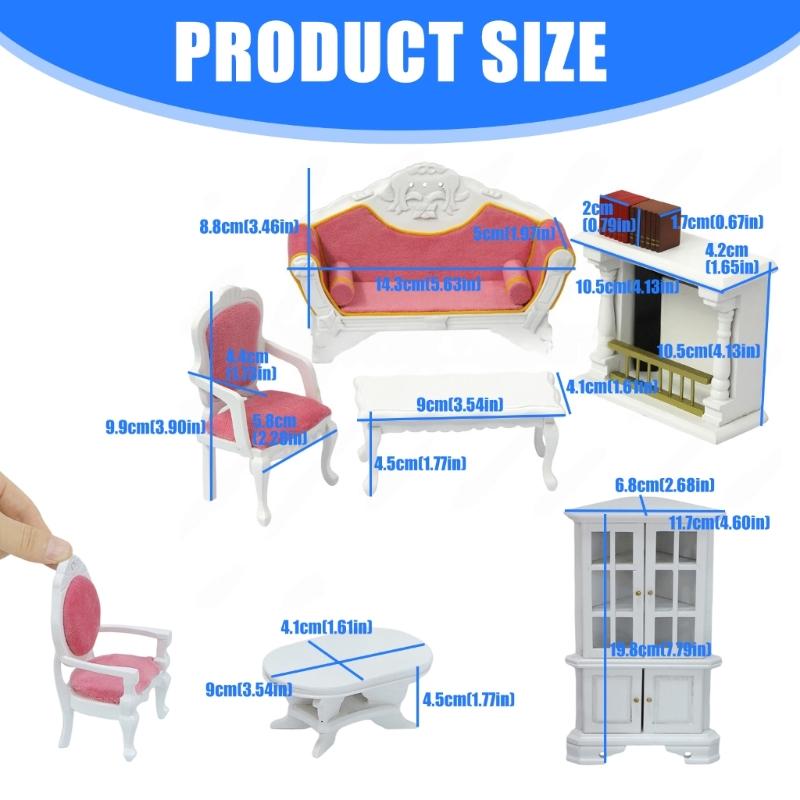 Handcrafts Doll House Miniature Furniture Set For Kids Creative Pretend Play And Craft Model Project Landscape Accessory