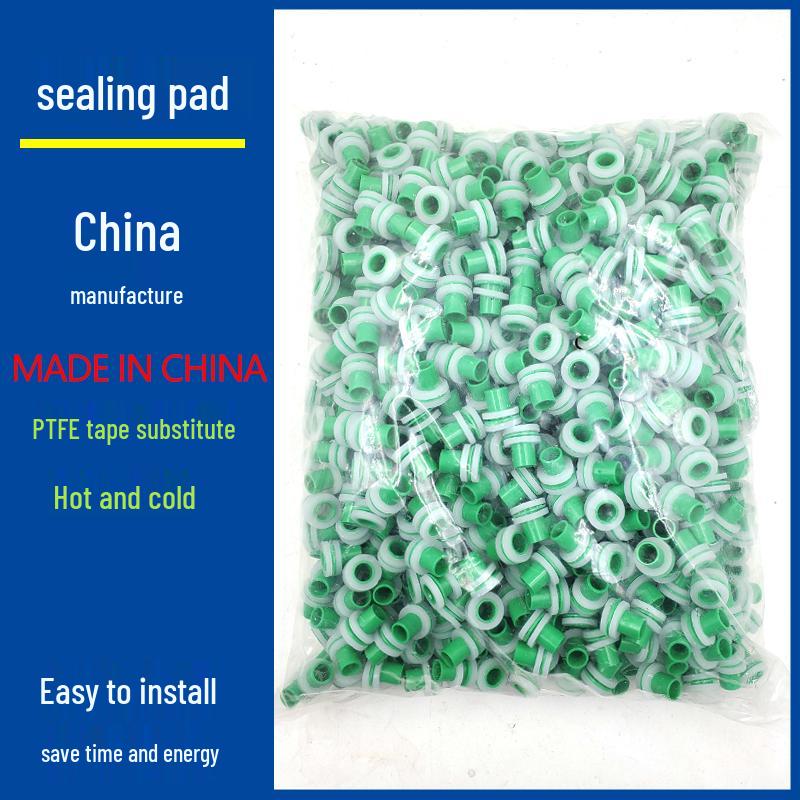 

PTFE Tape Alternative: 4-point PPR Silicone Gasket Sealing Ring Washer for Leakproof Angle Valve Internal Thread Sealing. 4-Point (20 pcs) Double Gasket Thickened