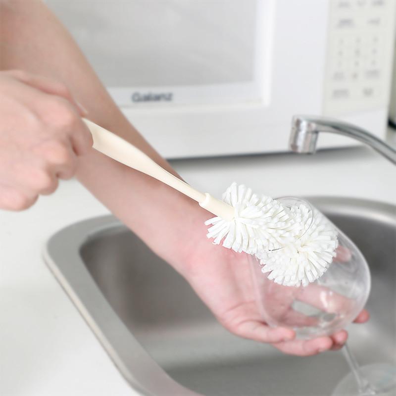 Long Handle Melamine Sponge Cleaning Brush For Bottles And Bottles Water