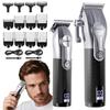 Hatteker Professional Hair Trimmer 2pc Set for Men Electric Shaver Beard & Hair Clipper Rechargeable Haircut Machine for Barber Salon Home