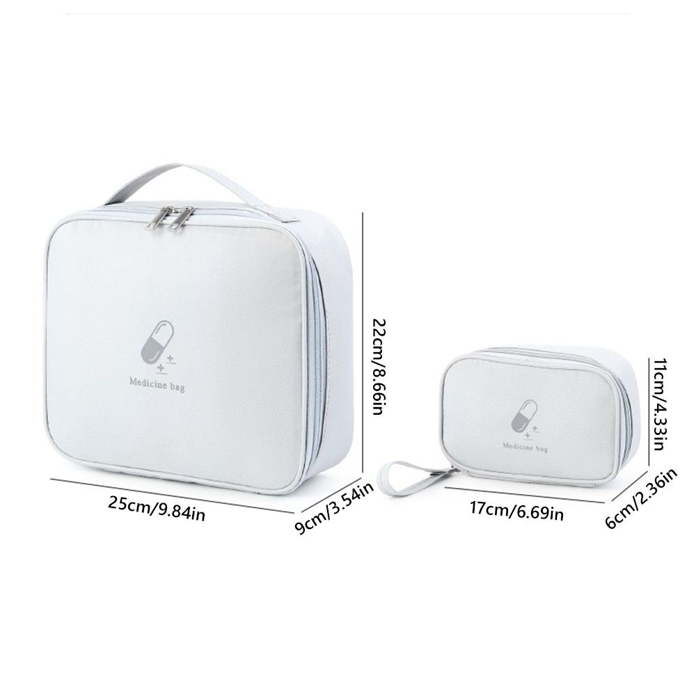 Mehrschichtige Erste-Hilfe-Tasche Rosa/Blau/Grau Aufbewahrungstasche Langlebige Notfallsets Reise