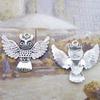 B6127 Owl Antique Silver Alloy Jewelry Accessories, 50x45mm, 50 Pcs/pack, 8.5g.